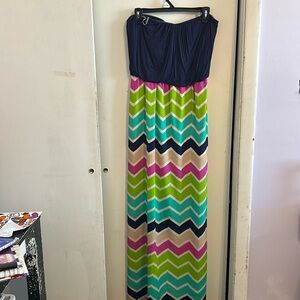 Long chevron dress